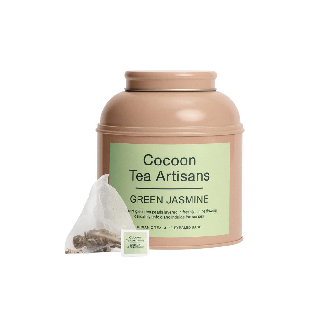 Te-dåse stor - Økologisk Grøn Jasmin